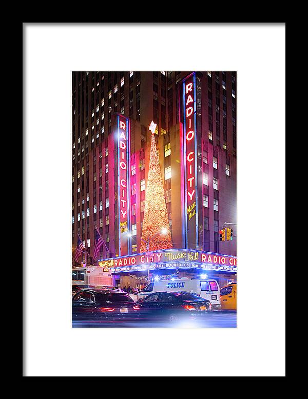 Radio City Music Hall Framed Print featuring the photograph A Radio City Music Hall Christmas by Mark Andrew Thomas