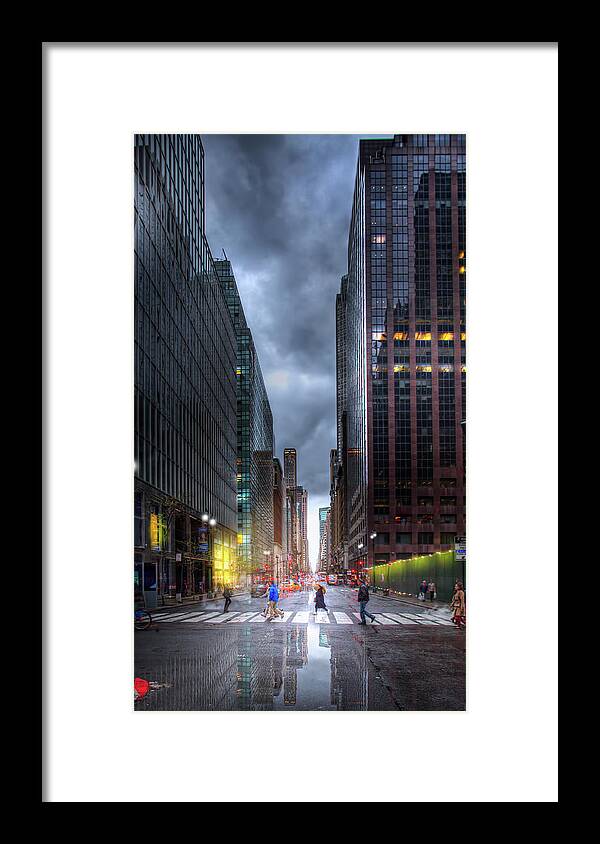 New York Framed Print featuring the photograph A Rainy Day in New York City by Mark Andrew Thomas