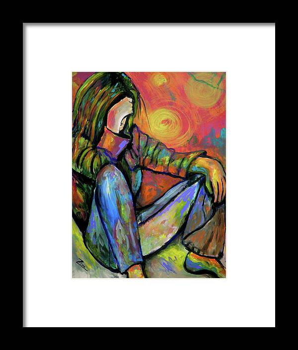 Portraits Framed Print featuring the painting A Reason To Celebrate by Karen Zima