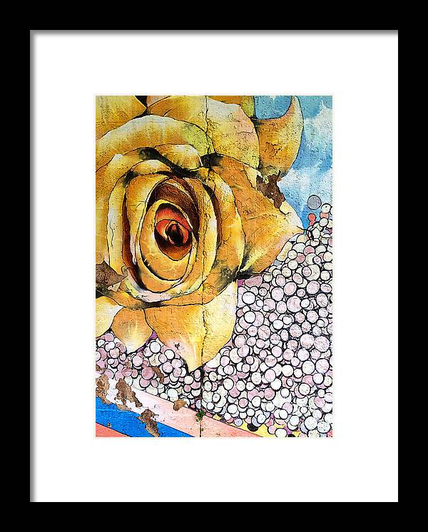 Rose Framed Print featuring the tapestry - textile A Rose by Any Other Name by Terry Rowe