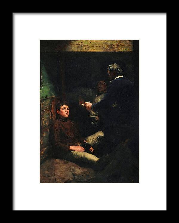 Henry Framed Print featuring the painting A Sailors Yarn by Henry Scott Tuke
