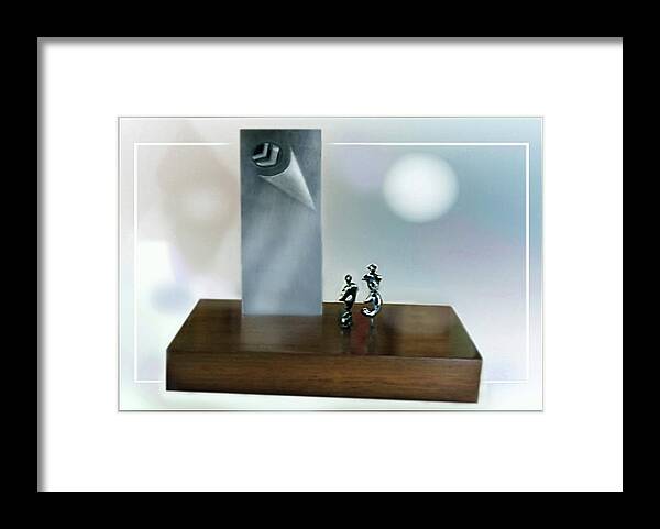 Silver Framed Print featuring the photograph A Silver Sculpture by Hartmut Jager