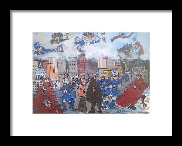 North Wind Prince Framed Print featuring the painting A Snow Blast Invasion by Richard Hubal