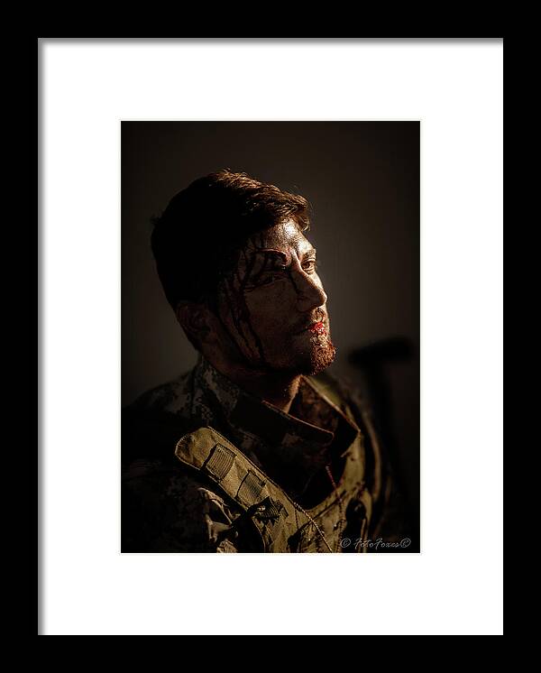 Fotofoxes Framed Print featuring the photograph A Soldier by Alexander Fedin