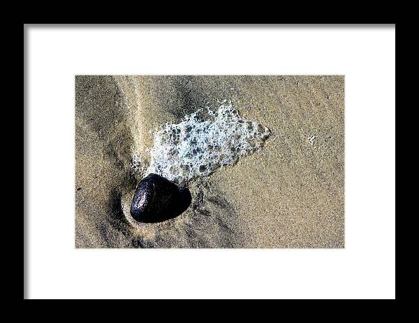 White Framed Print featuring the photograph A Spot in the Sand Photograph by Kimberly Walker