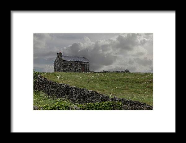 Innis Oirr Framed Print featuring the photograph A Stone House on the Hill by Teresa Wilson