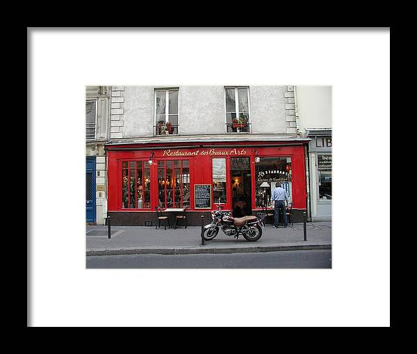 Red Framed Print featuring the photograph A Stop Along The Journey by Tom Reynen