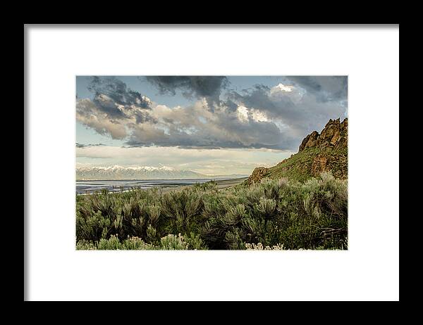 Landscape Framed Print featuring the photograph A Storm Builds by Synda Whipple