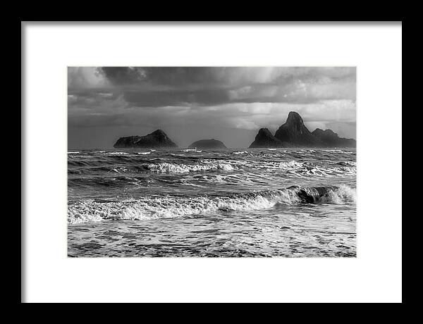Black And White Framed Print featuring the photograph A Stormy Afternoon by Georgia Clare