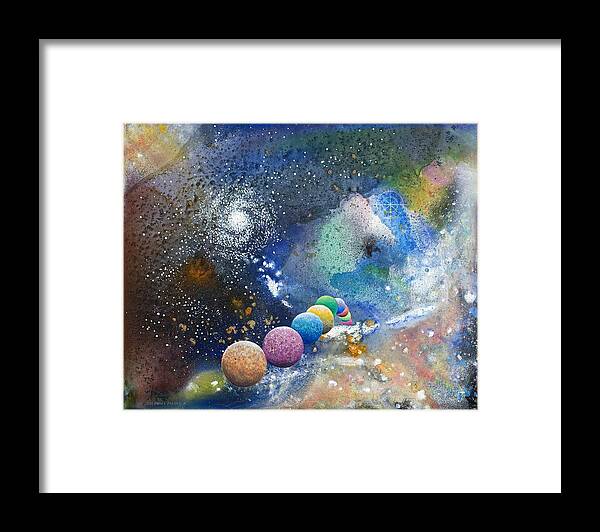 Angel Framed Print featuring the painting A Sweet Dance in the Heart of God by Lee Pantas