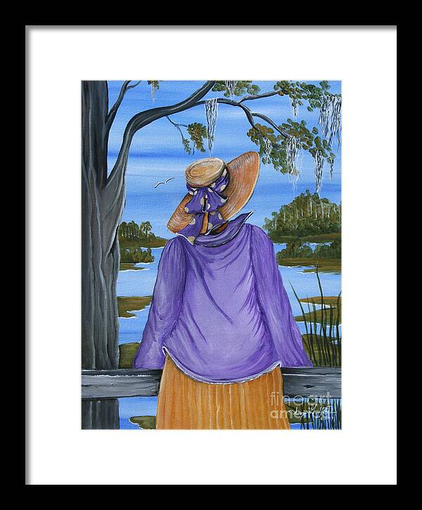 Authentic Framed Print featuring the painting A Talk With God by Sonja Griffin Evans