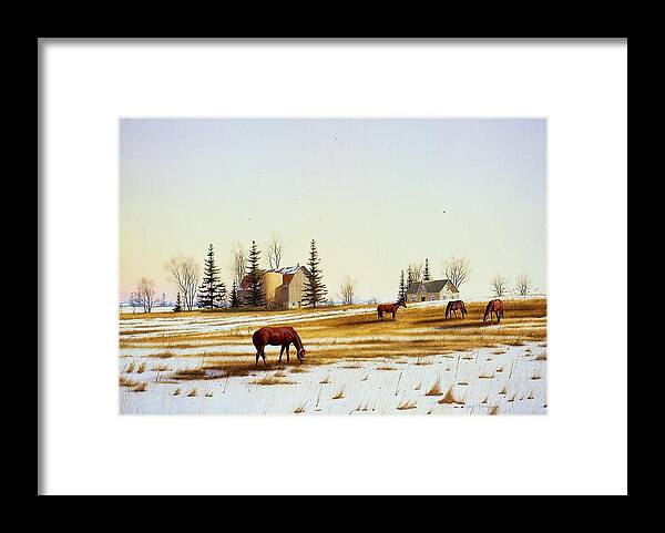 Rural Landscape Framed Print featuring the painting A Taste of Spring by Conrad Mieschke