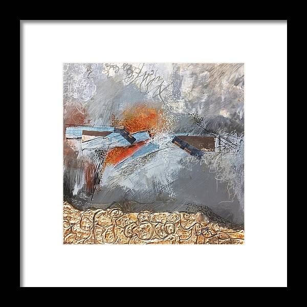 Abstract Prints Framed Print featuring the mixed media A thousand thoughts to feel the colors by Delona Seserman
