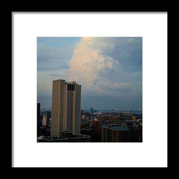 Evening Framed Print featuring the photograph A Thunder-bumper (thunderstorm) Across by Christopher M Moll