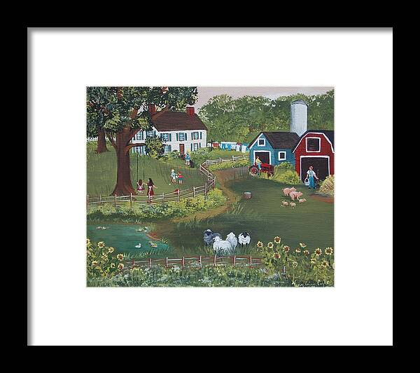 Country Framed Print featuring the painting A Time to Play by Virginia Coyle