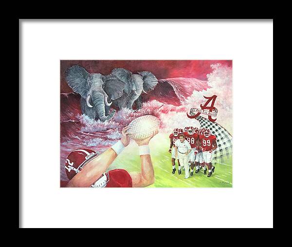 Alabama Framed Print featuring the painting Roll Tide Legacy by ML McCormick