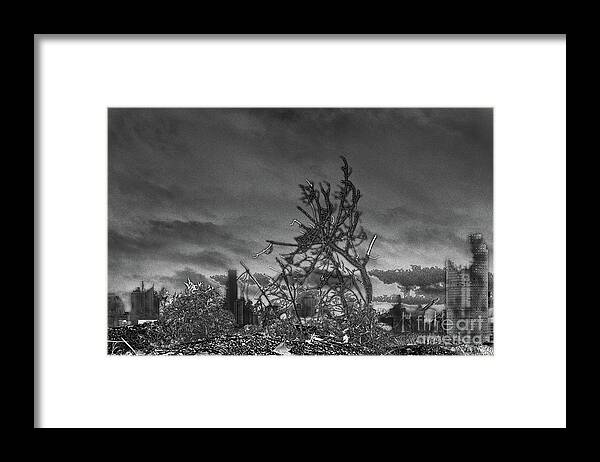 Apocalypse Framed Print featuring the digital art A Tree Grew In Brooklyn by Scott Evers