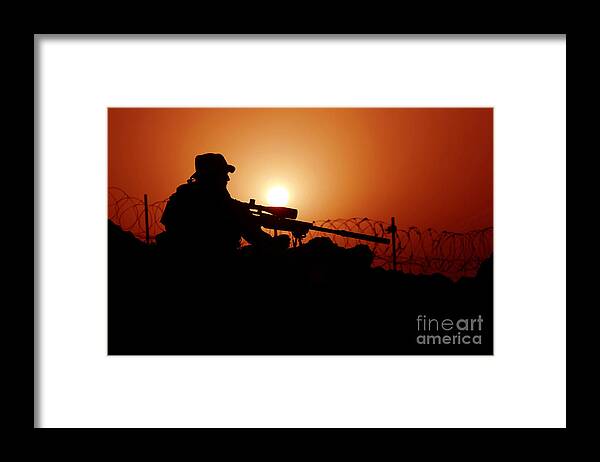 Firearms Framed Print featuring the photograph A U.s. Special Forces Soldier Armed by Stocktrek Images