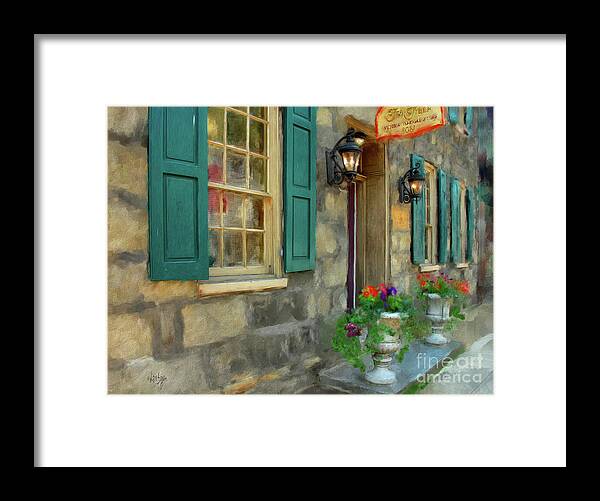 Architecture Framed Print featuring the digital art A Victorian Tea Room by Lois Bryan