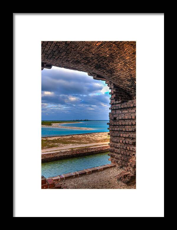 Architecture Framed Print featuring the photograph A View from Fort Jefferson - 2 by Andres Leon