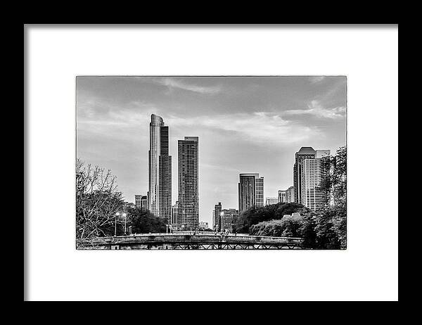 Chicago Framed Print featuring the photograph A View from the Tracks - Chicago by John Roach