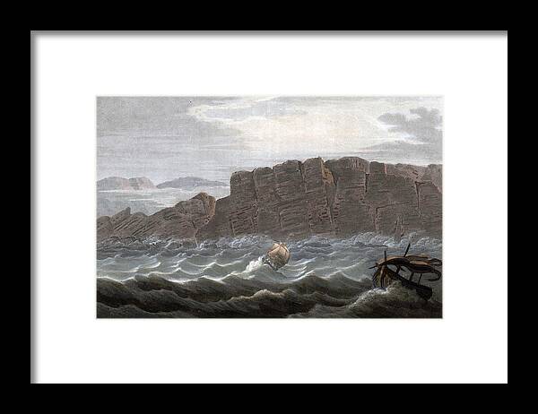John William Edy Framed Print featuring the drawing A view near Naze by John William Edy