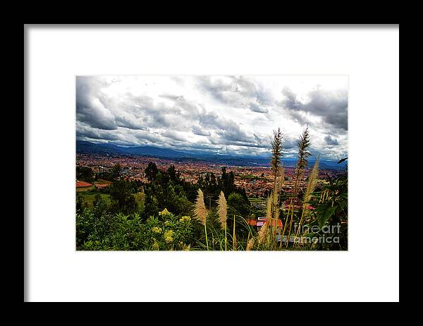 View Framed Print featuring the photograph A Vista Of Cuenca From The Autopista by Al Bourassa