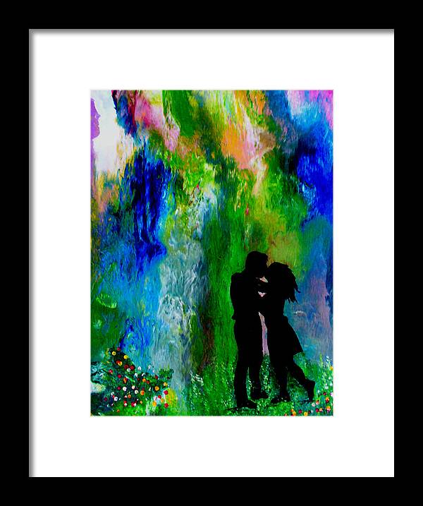 Park Framed Print featuring the painting A Walk in the Park by Pj LockhArt