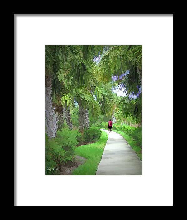 Park Framed Print featuring the photograph A Walk in the Park by Rosalie Scanlon
