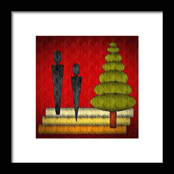 Walk Framed Print featuring the digital art A Walk in the Park by Terry Mulligan