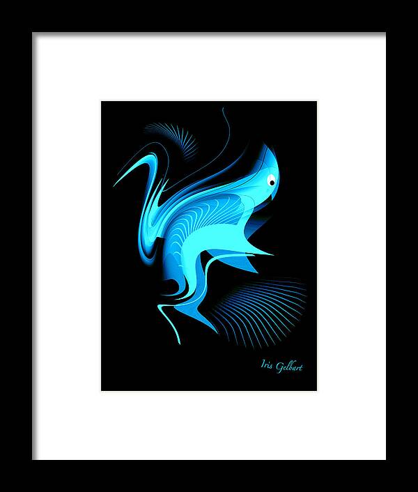 Abstract Framed Print featuring the digital art A Whossit by Iris Gelbart