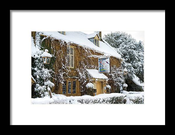 Falkland Arms Framed Print featuring the photograph A Winters Pub by Tim Gainey