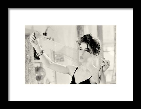 Photography Framed Print featuring the photograph A woman moment by Philippe Taka