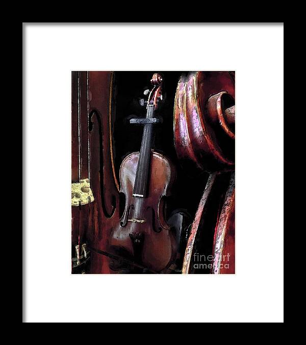 Violin Framed Print featuring the photograph A45 by Tom Griffithe