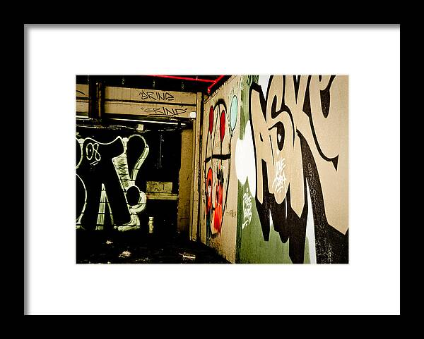 Graffiti Framed Print featuring the painting Abandoned and Grunge by Yurix Sardinelly