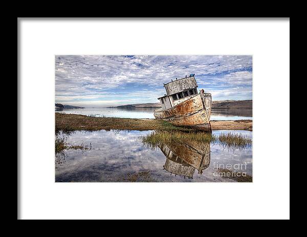 Abandoned Ship Framed Print featuring the photograph Abandoned Ship by Eddie Yerkish