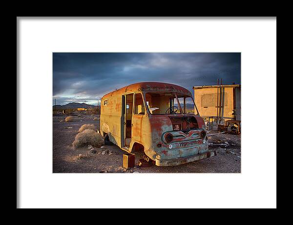 Abandoned Framed Print featuring the photograph Abandoned Van by Mockingbird Imagery