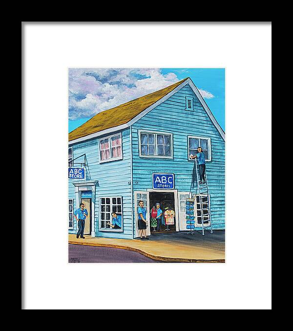 Building Framed Print featuring the painting ABC Store by Darice Machel McGuire