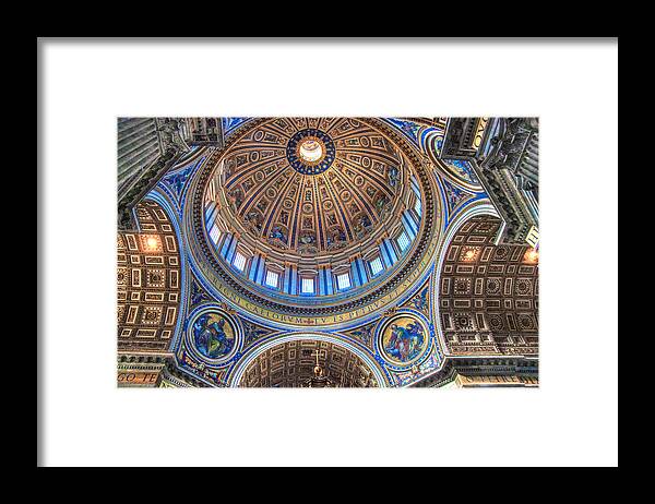 Saint Peters Basilica Framed Print featuring the photograph Above Saint Peters by Peter Kennett