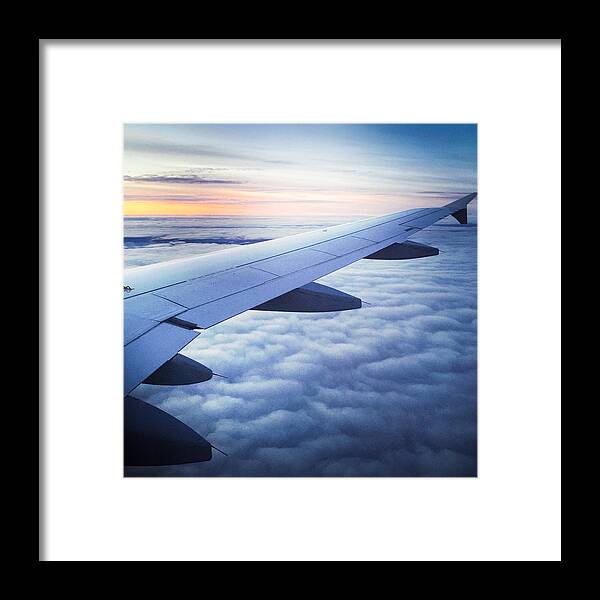 Plane Framed Print featuring the photograph Above the clouds 01 by Matthias Hauser