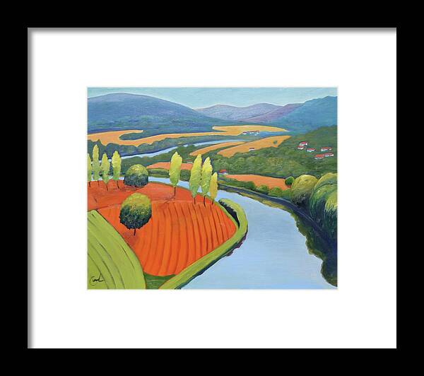 River Framed Print featuring the painting Above the Lot by Gary Coleman
