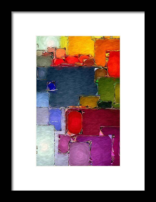 Rafael Salazar Framed Print featuring the digital art Abstract 005 by Rafael Salazar