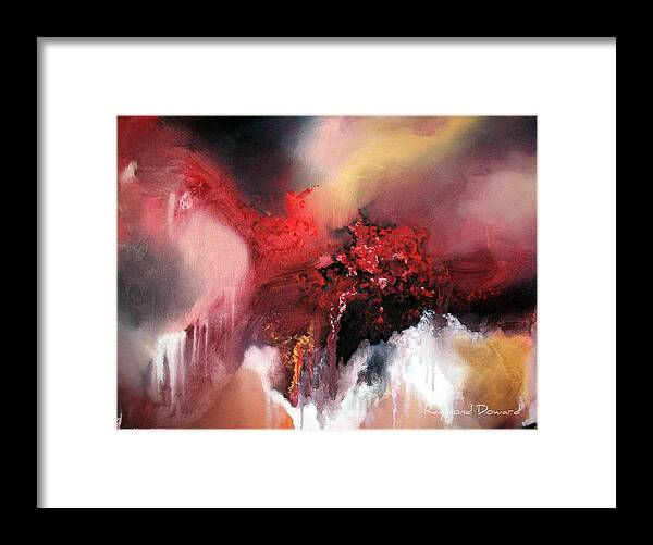 Abstract Art Framed Print featuring the painting Abstract #02 by Raymond Doward