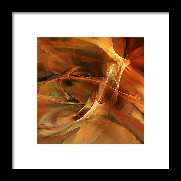 Fine Art Framed Print featuring the digital art Abstract 060812A by David Lane