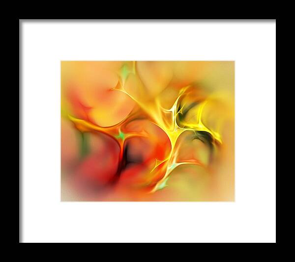 Abstract Framed Print featuring the digital art Abstract 061410A by David Lane
