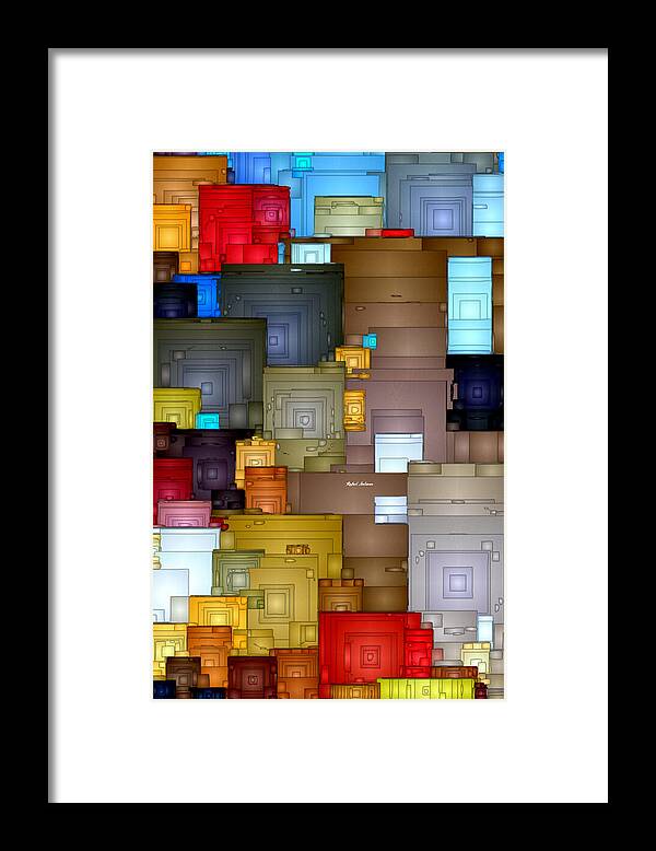 Rafael Salazar Framed Print featuring the digital art Abstract 0835 by Rafael Salazar