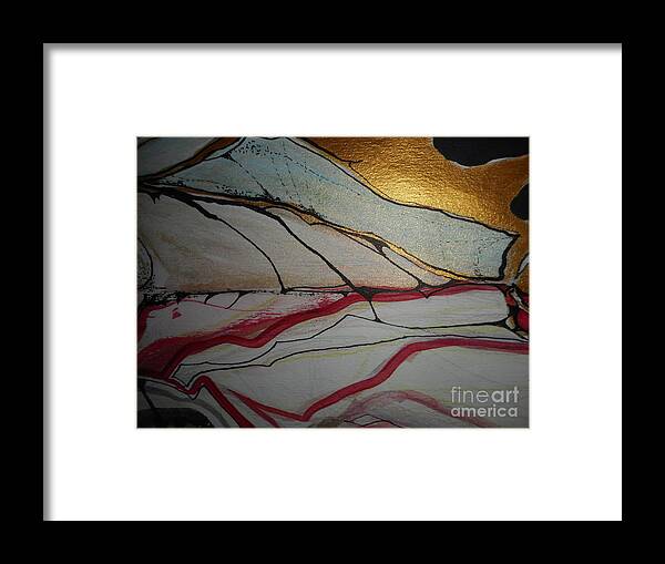 Katerina Stamatelos Framed Print featuring the painting Abstract-12 by Katerina Stamatelos