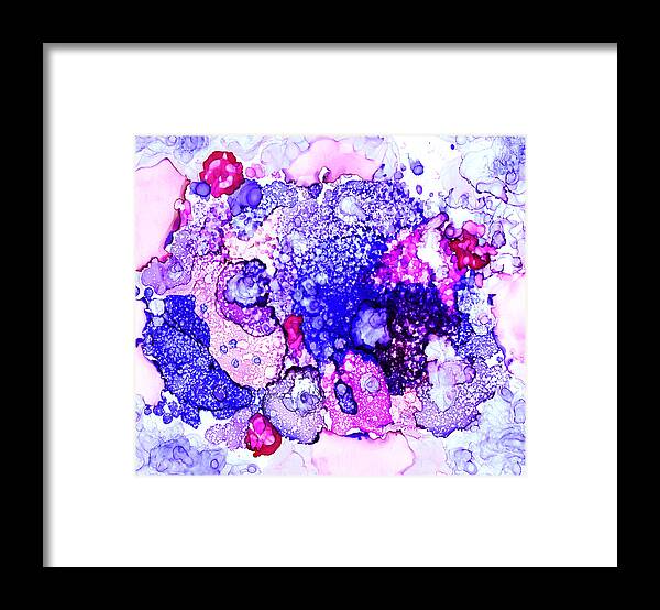 Abstract Framed Print featuring the painting Abstract 26 by Lucie Dumas