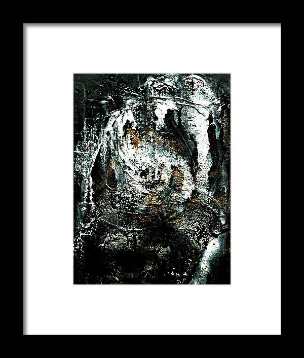 Abstract Framed Print featuring the painting The Apparition by 'REA' Gallery