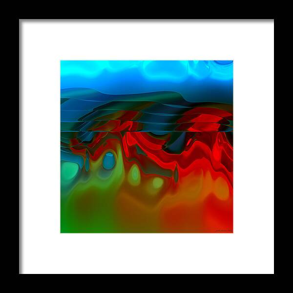 Abstract Landscape Framed Print featuring the digital art Abstract 430 by Judi Suni Hall